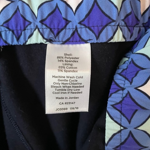 T by Talbots Athletic Skirt Skort Geometric Print Blue Purple Women's Size XL - Picture 9 of 9